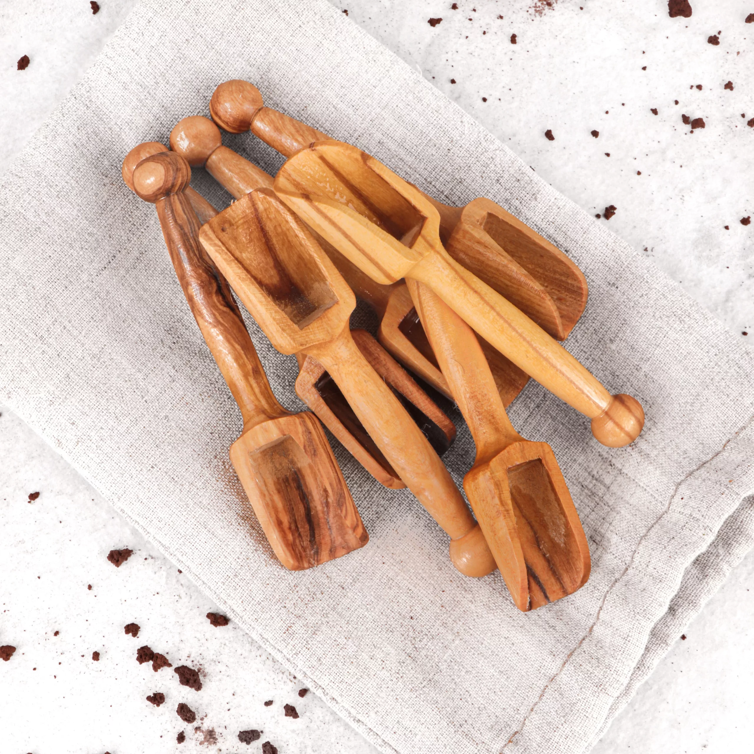 Cuillère à épices en bois d'olivier - Image 2