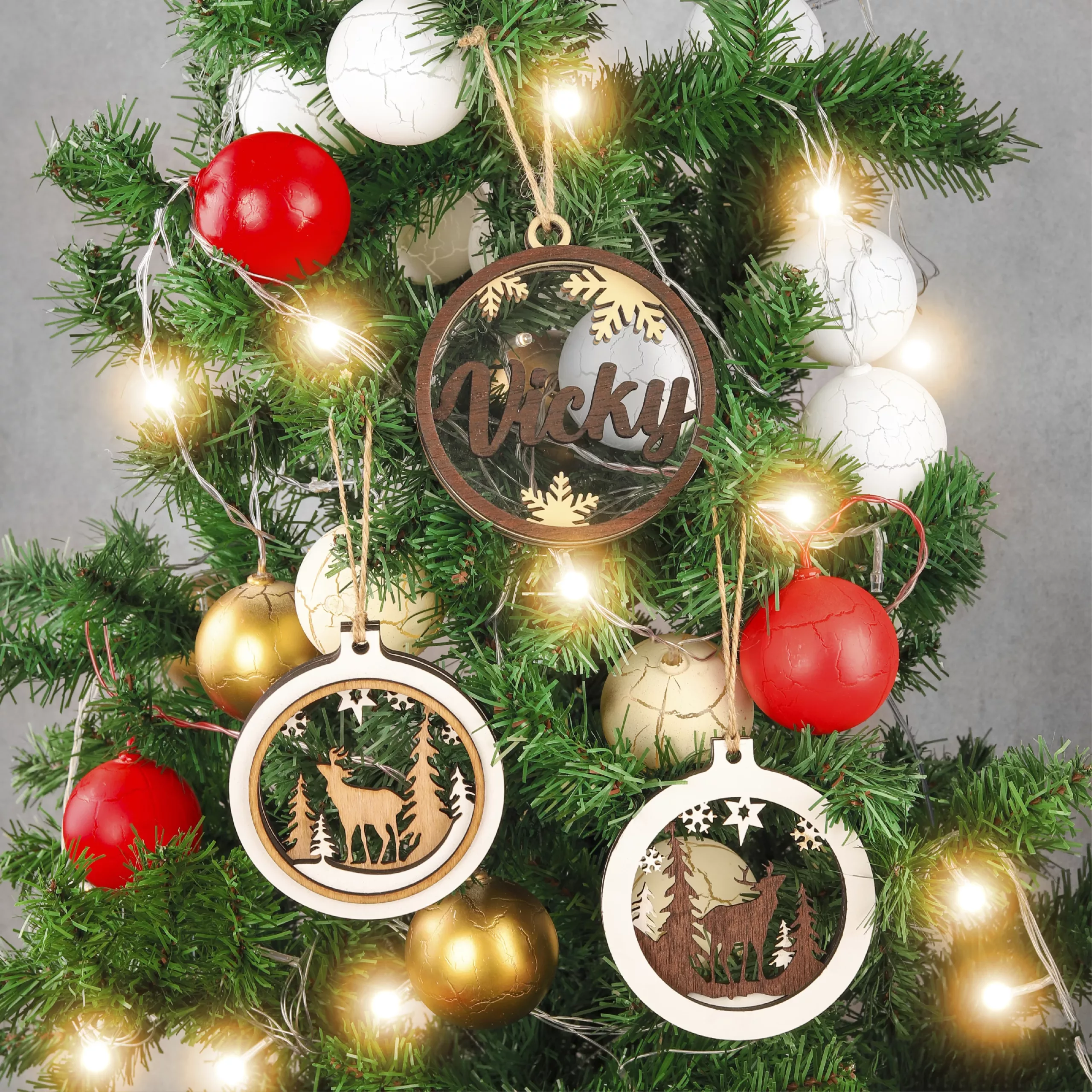 Ensemble d’ornements d’arbre de Noël