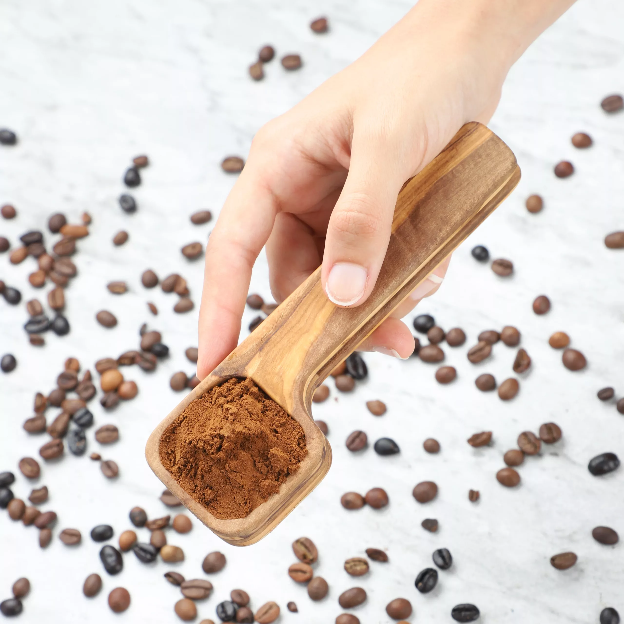 Cuillère à café carrée en bois
