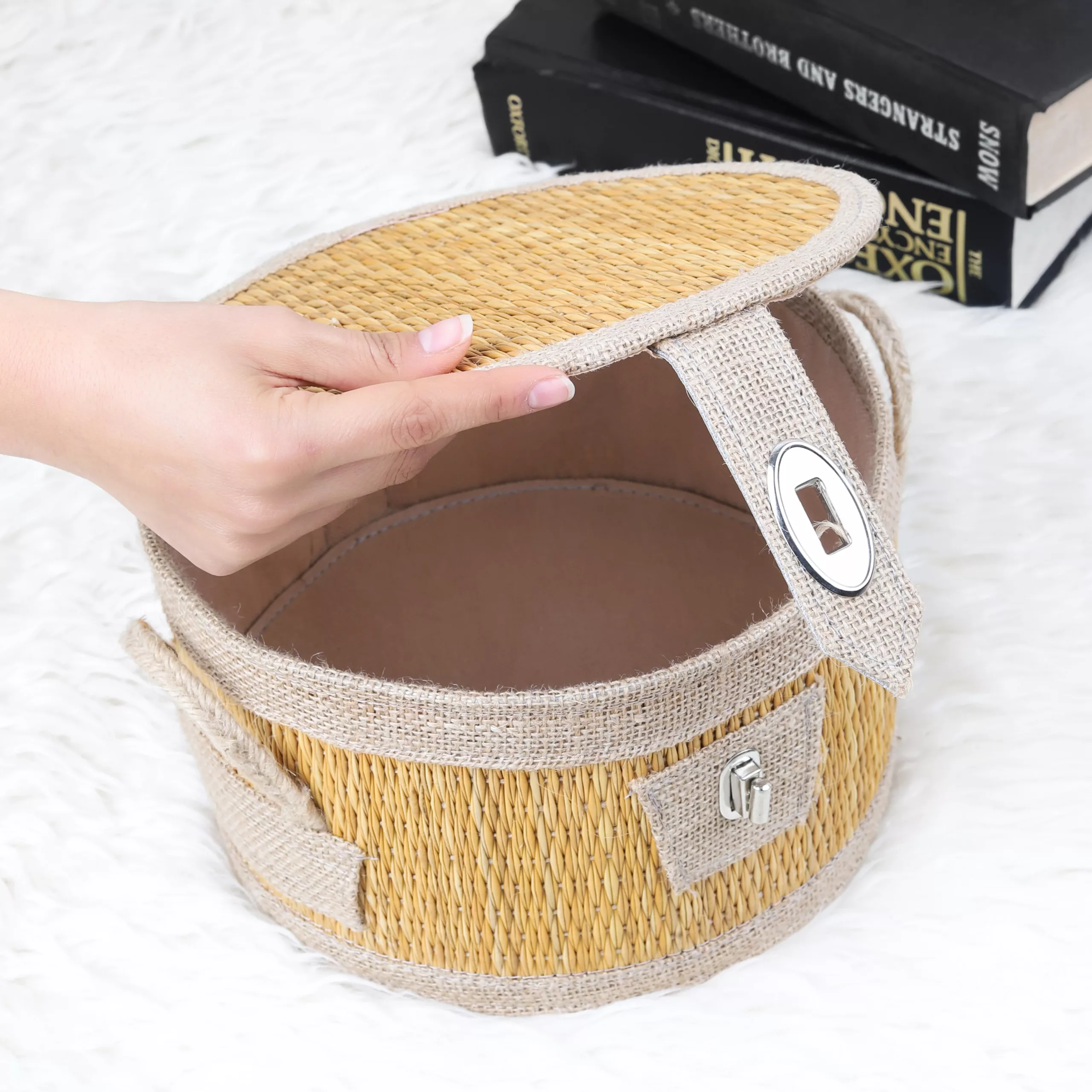 Panier de pique-nique rond - Image 3