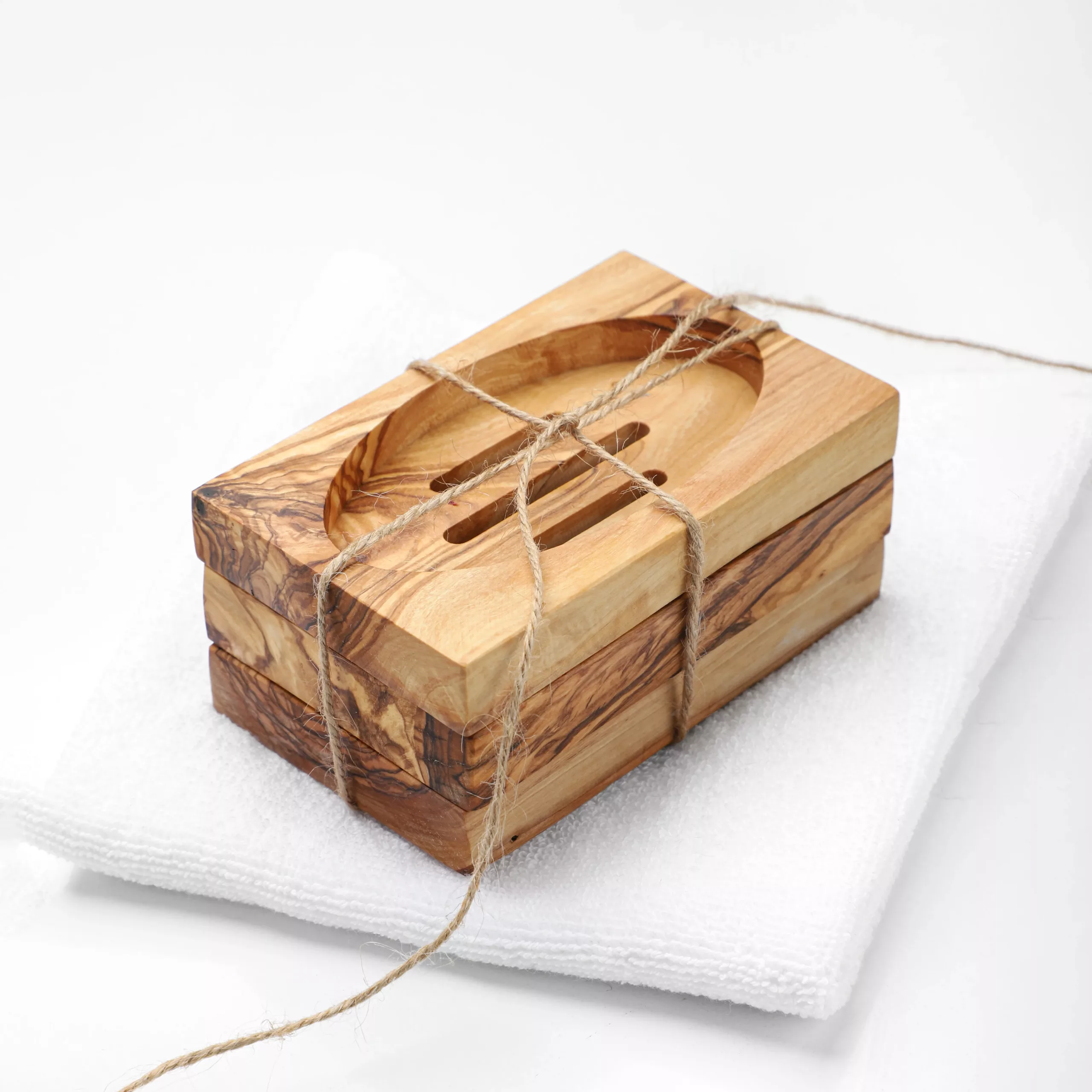 Porte-savons rectangulaires en bois marbré