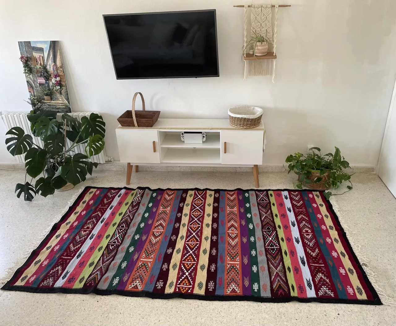 Tapis Berbère Mosaïque Tunisienne - Multicolore 200x120 cm - Image 3