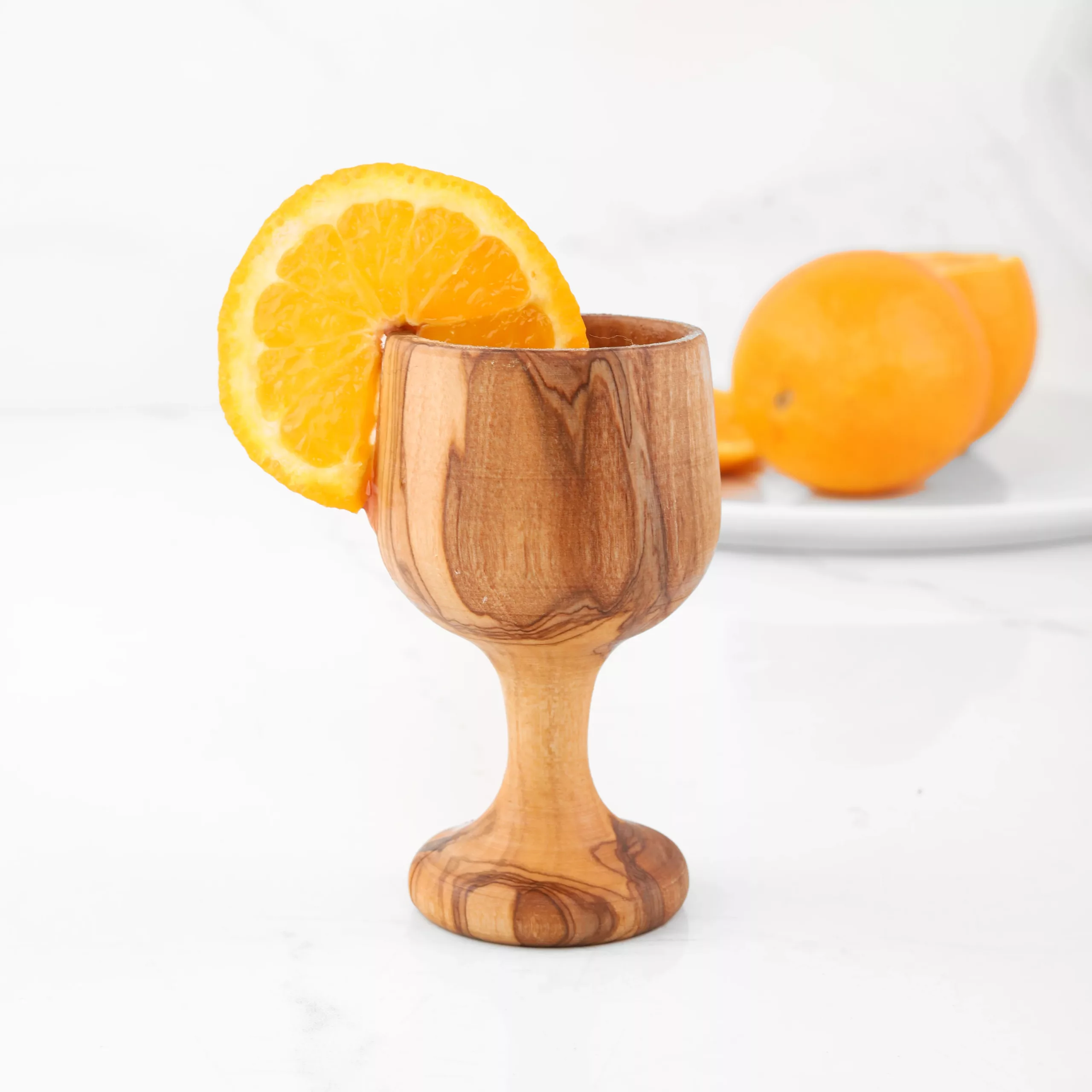 Gobelet à shot en bois d’olivier